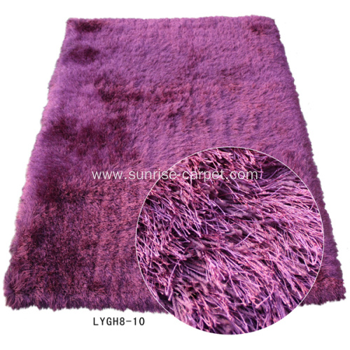 Thin Glossy Soft Yarn &Silk Mixed Carpet